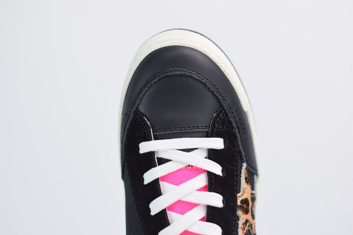 GGD Women’s fuchsia and leopard-print Yeah sneakers