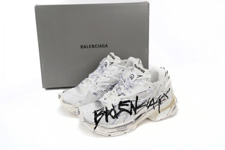 BALCIA Runner Graffiti White